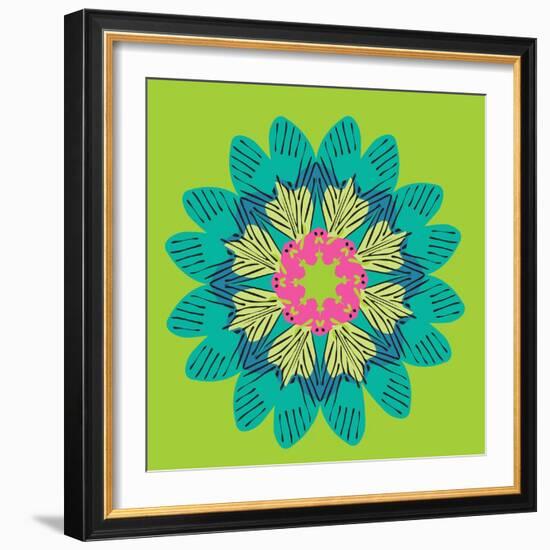 Funky Frida Flower-Belen Mena-Framed Giclee Print