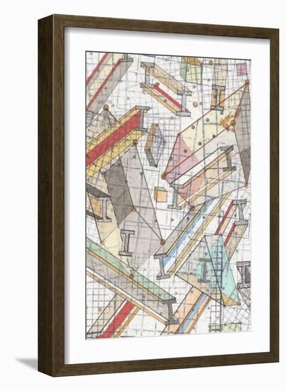 Funky Grid I-Nikki Galapon-Framed Art Print