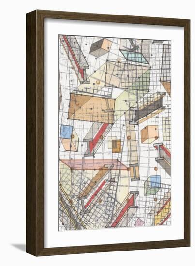 Funky Grid II-Nikki Galapon-Framed Art Print