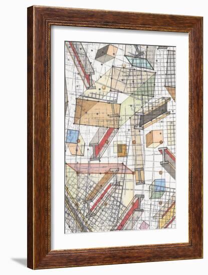 Funky Grid II-Nikki Galapon-Framed Art Print