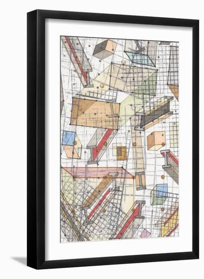 Funky Grid II-Nikki Galapon-Framed Art Print