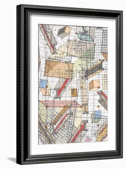 Funky Grid II-Nikki Galapon-Framed Art Print