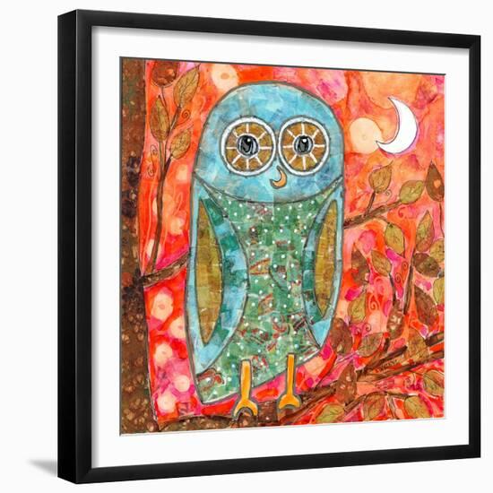 Funky Little Owl-Wyanne-Framed Giclee Print