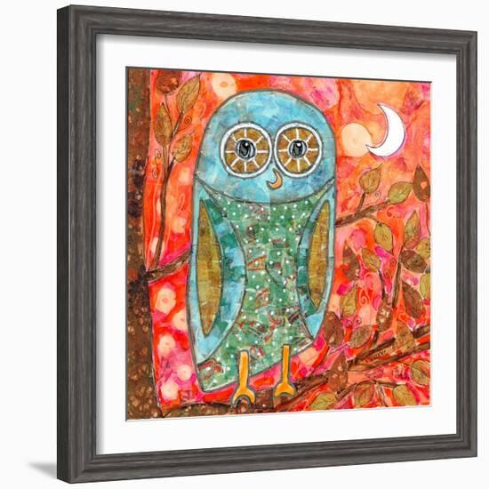 Funky Little Owl-Wyanne-Framed Giclee Print