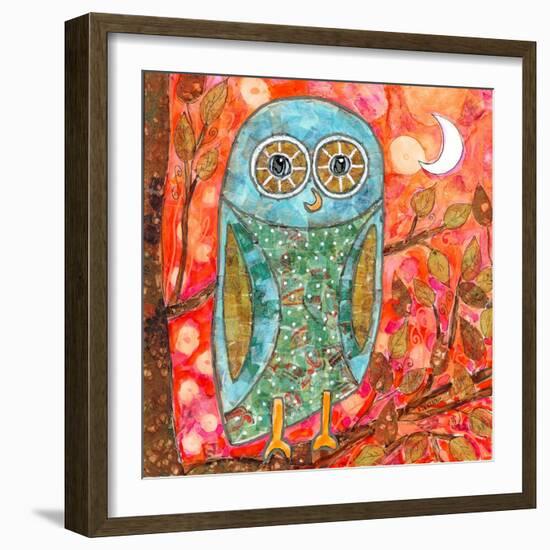 Funky Little Owl-Wyanne-Framed Giclee Print