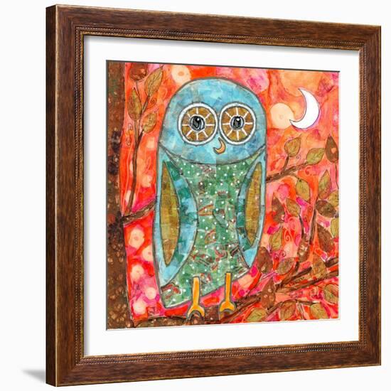 Funky Little Owl-Wyanne-Framed Giclee Print