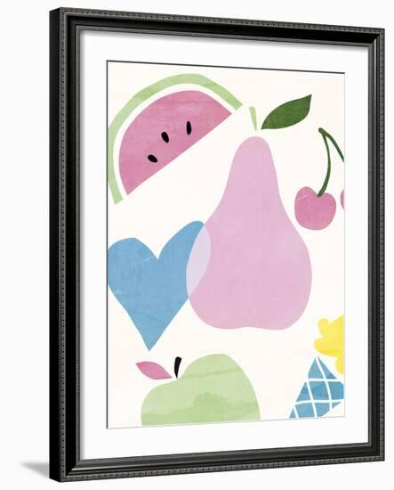 Funky Pear-Clara Wells-Framed Giclee Print