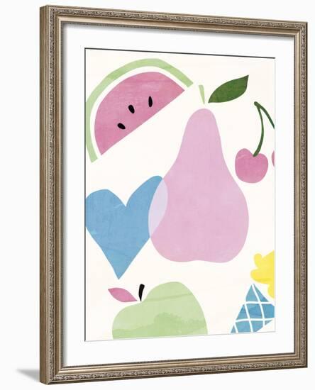 Funky Pear-Clara Wells-Framed Giclee Print