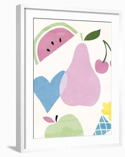 Funky Pear-Clara Wells-Framed Giclee Print