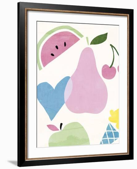 Funky Pear-Clara Wells-Framed Giclee Print