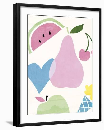 Funky Pear-Clara Wells-Framed Giclee Print