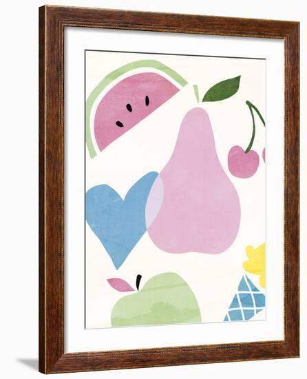 Funky Pear-Clara Wells-Framed Giclee Print