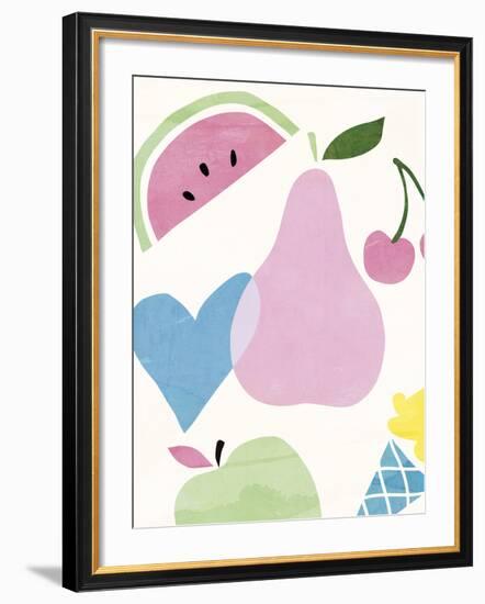 Funky Pear-Clara Wells-Framed Giclee Print