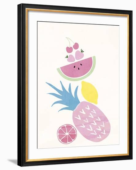 Funky Pineapple-Clara Wells-Framed Giclee Print