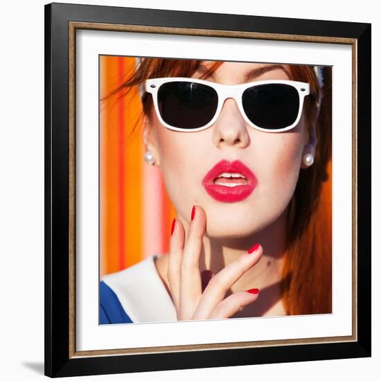 Funky Summer Portrait-NinaMalyna-Framed Photographic Print