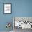Funny Bunny I Blue-Leah York-Framed Art Print displayed on a wall
