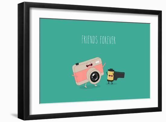 Funny Camera and Camera Roll. Vector Illustration.-Serbinka-Framed Art Print