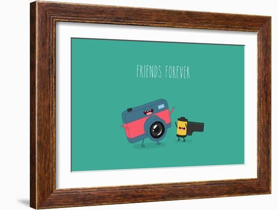 Funny Camera and Camera Roll. Vector Illustration.-Serbinka-Framed Art Print