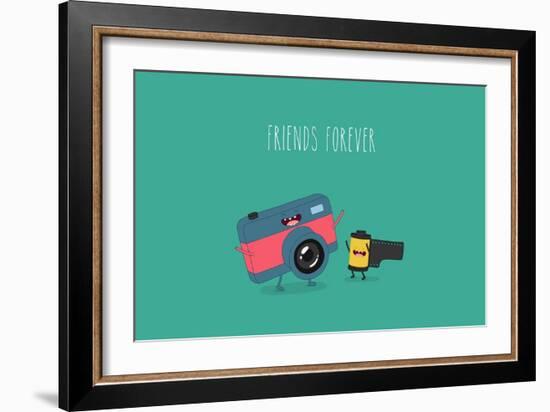 Funny Camera and Camera Roll. Vector Illustration.-Serbinka-Framed Art Print