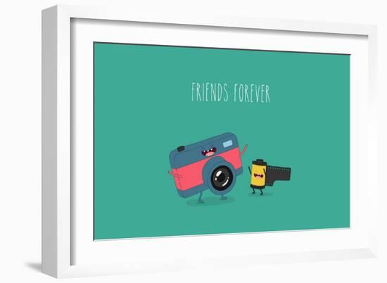 Funny Camera and Camera Roll. Vector Illustration.-Serbinka-Framed Art Print