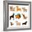 Funny Cartoon Dogs-venimo-Framed Art Print