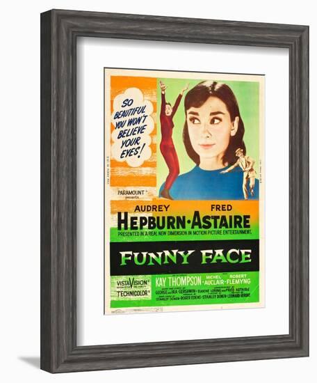 Funny Face, Audrey Hepburn, Fred Astaire, 1957-null-Framed Art Print