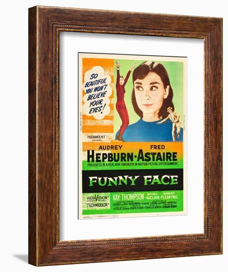 Funny Face, Audrey Hepburn, Fred Astaire, 1957-null-Framed Art Print