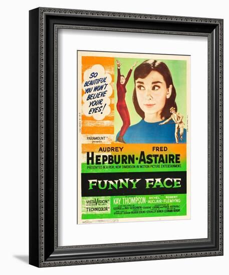 Funny Face, Audrey Hepburn, Fred Astaire, 1957-null-Framed Art Print