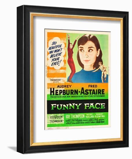 Funny Face, Audrey Hepburn, Fred Astaire, 1957-null-Framed Art Print