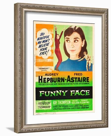 Funny Face, Audrey Hepburn, Fred Astaire, 1957-null-Framed Art Print