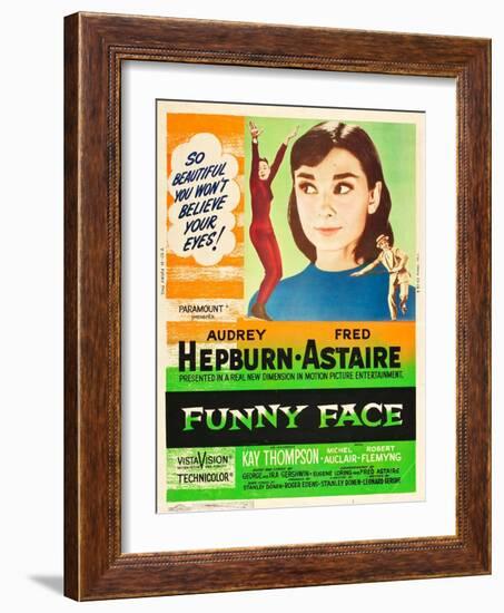 Funny Face, Audrey Hepburn, Fred Astaire, 1957-null-Framed Art Print