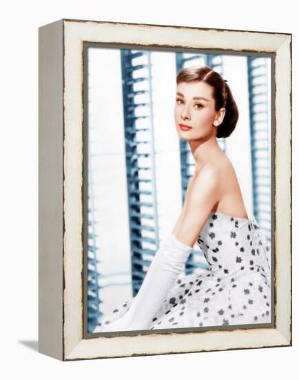 Funny Face, Audrey Hepburn, (in a Givenchy evening gown), 1957-null-Framed Stretched Canvas