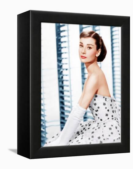 Funny Face, Audrey Hepburn, (in a Givenchy evening gown), 1957-null-Framed Stretched Canvas