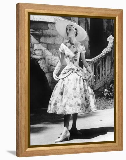 Funny Face, Audrey Hepburn (Wearing a Dress by Givenchy), 1957-null-Framed Stretched Canvas