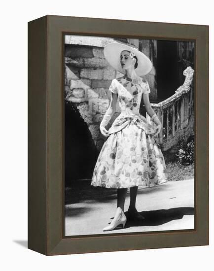 Funny Face, Audrey Hepburn (Wearing a Dress by Givenchy), 1957-null-Framed Stretched Canvas