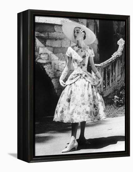 Funny Face, Audrey Hepburn (Wearing a Dress by Givenchy), 1957-null-Framed Stretched Canvas