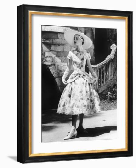 Funny Face, Audrey Hepburn (Wearing a Dress by Givenchy), 1957-null-Framed Photo