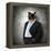 Funny Fluffy Cat In A Business Suit Businessman. Collage-Sergey Nivens-Framed Premier Image Canvas