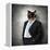 Funny Fluffy Cat In A Business Suit Businessman. Collage-Sergey Nivens-Framed Premier Image Canvas