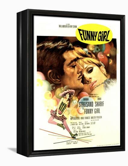 Funny Girl, Omar Sharif, Barbra Streisand, 1968-null-Framed Stretched Canvas