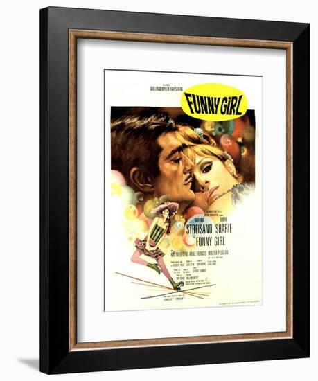 Funny Girl, Omar Sharif, Barbra Streisand, 1968-null-Framed Art Print