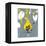 Funny Pear Holding Playing Electric Guitar-sabelskaya-Framed Stretched Canvas