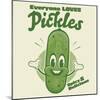 Funny Pickle Cartoon Illustration in Retro Style-shock77-Mounted Photographic Print