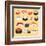 Funny Sushi Characters. Funny Sushi with Cute Faces. Sushi Roll and Sashimi Set. Happy Sushi Charac-coffeee_in-Framed Art Print