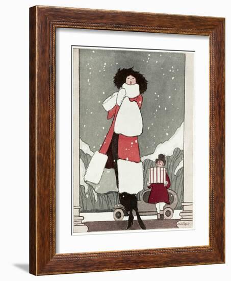 Fur Coat and New Hat 1919-Wilton Williams-Framed Art Print