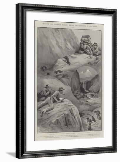 Fur for the European Market, Killing the Chinchilla in the Andes-Paul Frenzeny-Framed Giclee Print