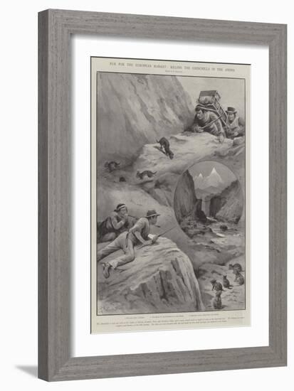 Fur for the European Market, Killing the Chinchilla in the Andes-Paul Frenzeny-Framed Giclee Print