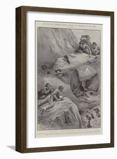 Fur for the European Market, Killing the Chinchilla in the Andes-Paul Frenzeny-Framed Giclee Print