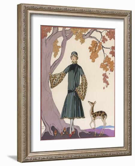 Fur Hat and Coat by Worth-Georges Barbier-Framed Photographic Print