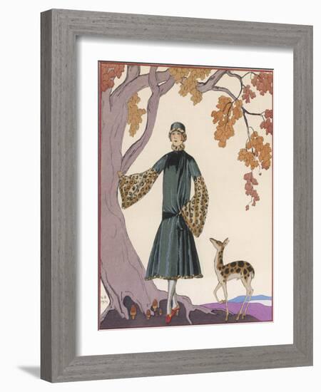 Fur Hat and Coat by Worth-Georges Barbier-Framed Photographic Print